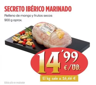 Oferta de Secreto Ibérico Marinado por 14,99€ en Ahorramas