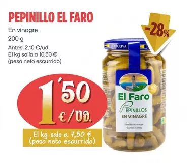 Oferta de El Faro - Pepinillos por 1,5€ en Ahorramas