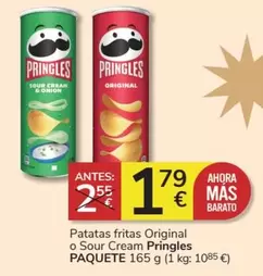 Oferta de Pringles - Patatas Fritas Original O Sour Cream por 1,79€ en Consum