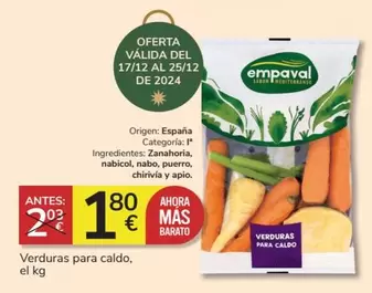 Oferta de Origen - Verduras Para Caldo por 1,8€ en Consum