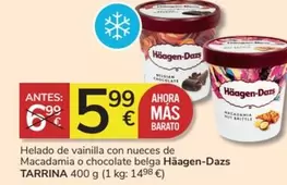 Oferta de Mas - Helado De Vainilla Con Nueces De Macadamia O Chocolate Belga Häagen-Dazs por 5,99€ en Consum