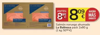 Oferta de La Balinesa - Salmón Noruego Ahumado por 8,09€ en Consum