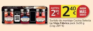 Oferta de La Vieja Fábrica - Surtido De Maridaje Cocina Selecta por 2,4€ en Consum