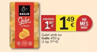 Oferta de Gallo - Galet Amb Ou Galol por 1,49€ en Consum