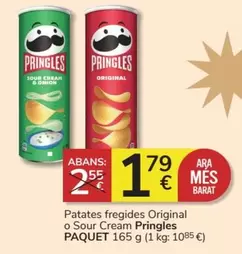 Oferta de Pringles - Patates Fregides Original O Sour Cream por 1,79€ en Consum