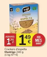 Oferta de CracKers - Crackers D'espelta por 1,49€ en Consum