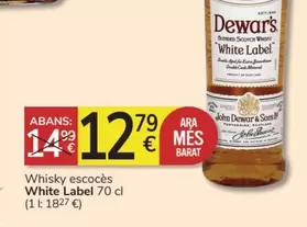 Oferta de Dewar's - Whisky Escoces White Label por 12,79€ en Consum