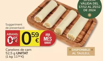 Oferta de Canelons De Carn por 0,59€ en Consum