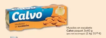 Oferta de Calvo - Musclos En Escabetx Paquet en Consum