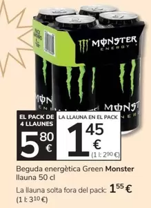 Oferta de Monster - Beguda Energetica Green por 1,45€ en Consum