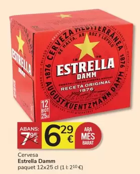 Oferta de Estrella Damm - Cervesa por 6,29€ en Consum