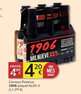 Oferta de 1906 - Cervesa Reserva por 4,2€ en Consum