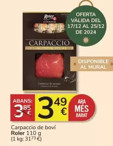 Oferta de Roler - Carpaccio De Bovi por 3,49€ en Consum