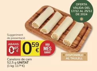 Oferta de Canelons De Carn por 0,59€ en Consum