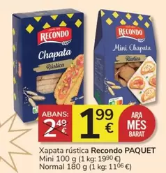 Oferta de Recondo - Xapata Rustica por 1,99€ en Consum