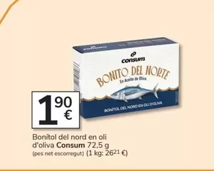 Oferta de Consum - Bonitol Del Nord En Oli D'oliva por 1,9€ en Consum