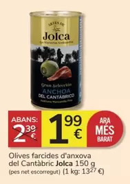 Oferta de Jolca - Olives Farcides D'anxova Del Cantábric por 1,99€ en Consum