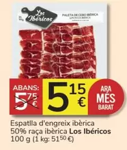 Oferta de Ara - Espatlla D'engreix Ibèrica 50% Raça Ibèrica por 5,15€ en Consum