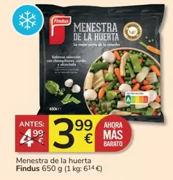 Oferta de Findus - Menestra De La Huerta por 3,99€ en Consum