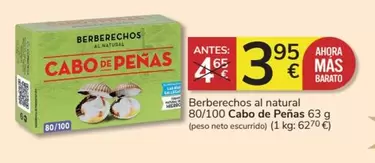 Oferta de Mas - Berberechos Al Natural por 3,95€ en Consum