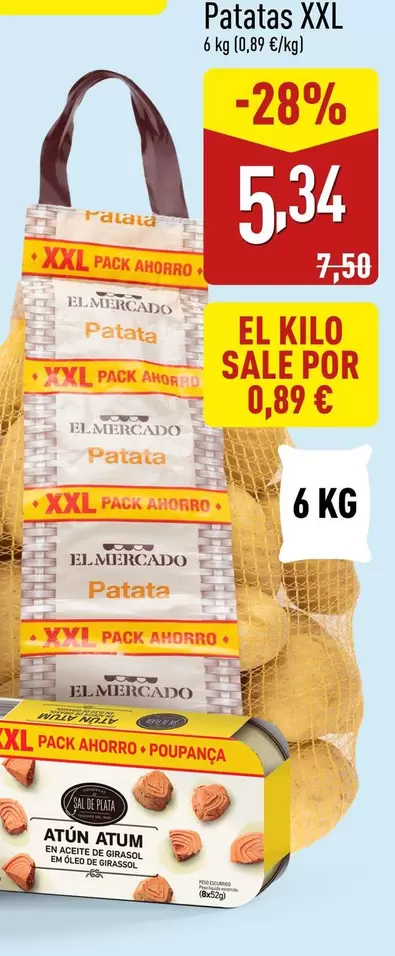 Oferta de Patatas Xxl por 5,34€ en ALDI