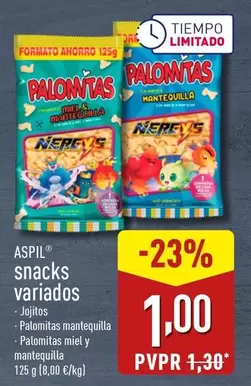 Oferta de Aspil - Snacks Variados por 1€ en ALDI