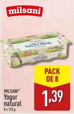 Oferta de Milsani - Yogur Natural por 1,39€ en ALDI