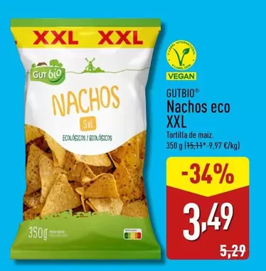 Oferta de Gutbio - Nachos Eco Xxl por 3,49€ en ALDI