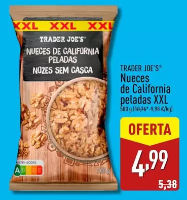 Oferta de Trader Joe´s - Nueces De California Peladas Xxl por 4,99€ en ALDI