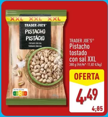 Oferta de Trader Joe´s - Pistacho Tostado Con Sal Xxl por 4,49€ en ALDI