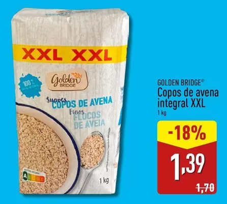 Oferta de Golden Bridge - Copos De Avena Integral Xxl por 1,39€ en ALDI