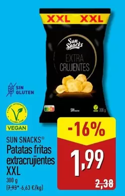 Oferta de Sun Snack - Patatas Fritas Extracrujientes XXL por 1,99€ en ALDI