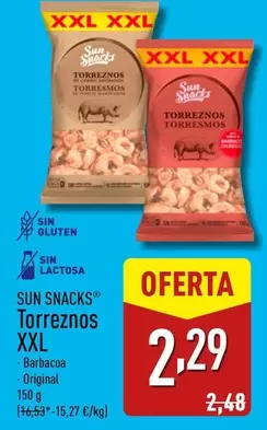 Oferta de Sun Snack - Torreznos XXL por 2,29€ en ALDI