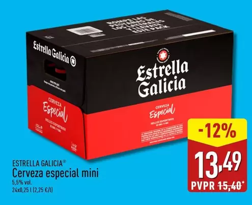 Oferta de Estrella Galicia - Cerveza Especial Mini por 13,49€ en ALDI