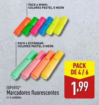 Oferta de Expertiz - Marcadores Fluorescentes por 1,99€ en ALDI