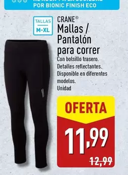 Oferta de Crane - Mallas / Pantalon Para Correr por 11,99€ en ALDI