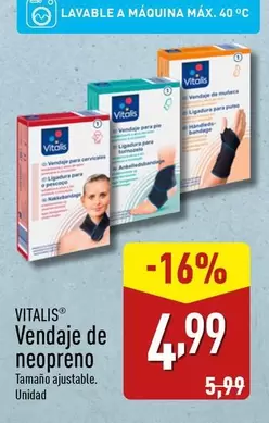 Oferta de Vitalis - Vendaje De Neopreno por 4,99€ en ALDI