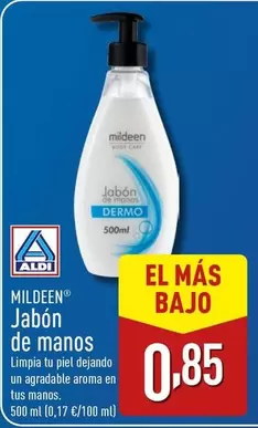 Oferta de Mildeen - Jabon De Manos por 0,85€ en ALDI