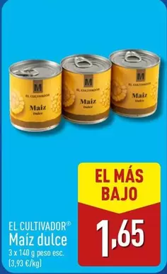 Oferta de El Cultivador - Maiz Dulce por 1,65€ en ALDI