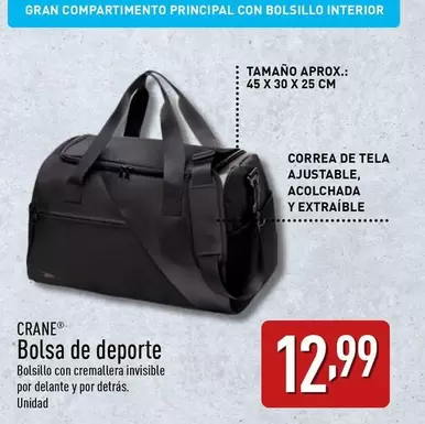 Oferta de Crane - Bolsa De Deporte por 12,99€ en ALDI