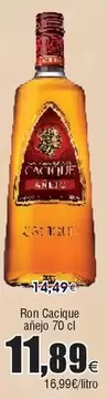 Oferta de Cacique - Ron Anejo por 11,89€ en Froiz