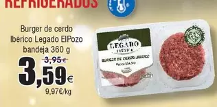 Oferta de Elpozo - Burger De Cerdo Ibérico Legado Bandeja por 3,59€ en Froiz