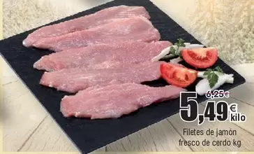 Oferta de Filetes De Jamon Fresco De Cerdo por 5,49€ en Froiz