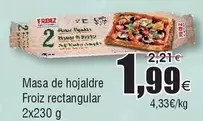 Oferta de Froiz - Masa De Hojaldre Rectangular por 1,99€ en Froiz