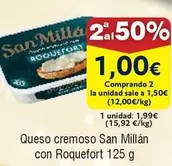 Oferta de San Millán - Queso Cremoso Con Roquefort por 1€ en Froiz