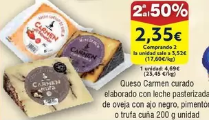 Oferta de Queso Curmend Curado por 4,69€ en Froiz