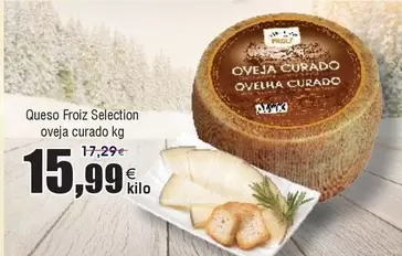 Oferta de Auchan - Queso Froiz Selection Oveja Curado por 15,99€ en Froiz