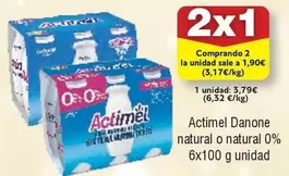 Oferta de Danone - Actimel Natural O Natural 0% por 3,79€ en Froiz