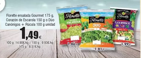 Oferta de Gourmet - Florette Ensalada por 1,49€ en Froiz