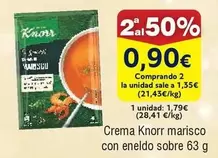 Oferta de Knorr - Crema Con Eneldo Sobre por 1,79€ en Froiz